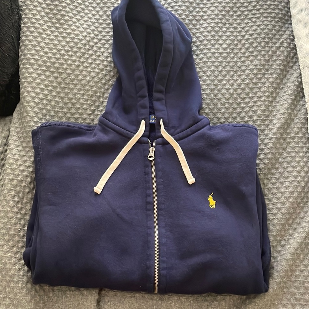 polo zip up hoodie